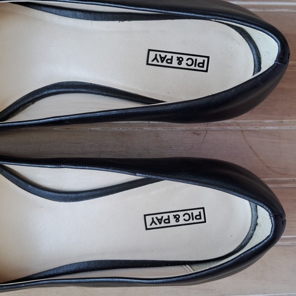 Pic & Pay Almond Toe Classy Stacked Short Heel Chic Minimalistic Dressy Pumps - Picture 3 of 11